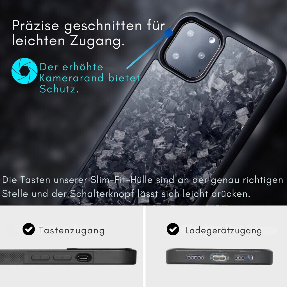 Exawo® geschmiedete Carbon iPhonehülle mit Magsafe